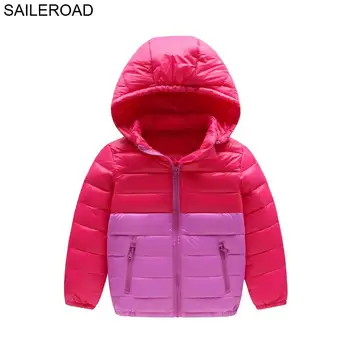

SAILEROAD 4-11Years Fashion Striped Colors Children Kids Outerwear Down Coat Ultra Light Winter Warm Boys Girl's Jacket Coat