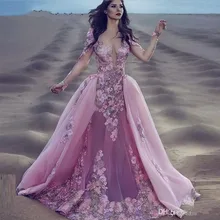 Розовые мусульманские Вечерние платья Русалка с длинными рукавами тюль кружева ислам Дубаи Саудовской Аравии Длинные Формальные Вечерние платья выпускного вечера