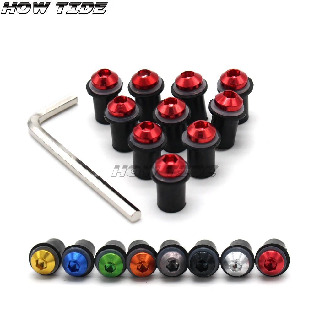 

Motorcycle 5mm Windscreen Screw Nut Fastener Kit For YAMAHA MT-07 MT-09 MT07 MT09 Tracer FZ1 FZ8 Windshield Bolts