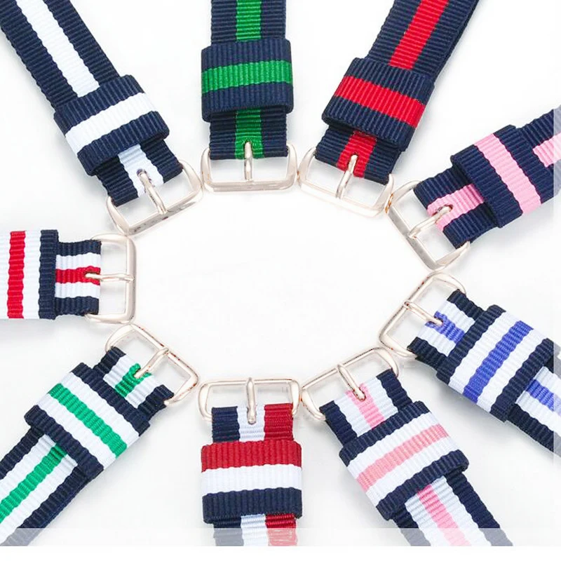 

neway 18mm 20mm men women Nylon dw Wrist Watch Band Watchband Silver Clasp Buckle For daniel wellington Strap 40mm 36mm
