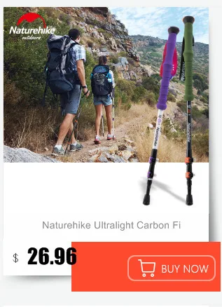 NatureHike 5-section Carbon Fiber Walking Stick Ultralight Adjustable Trekking Pole Walking Sticks Camping Trekking Hiking Stick