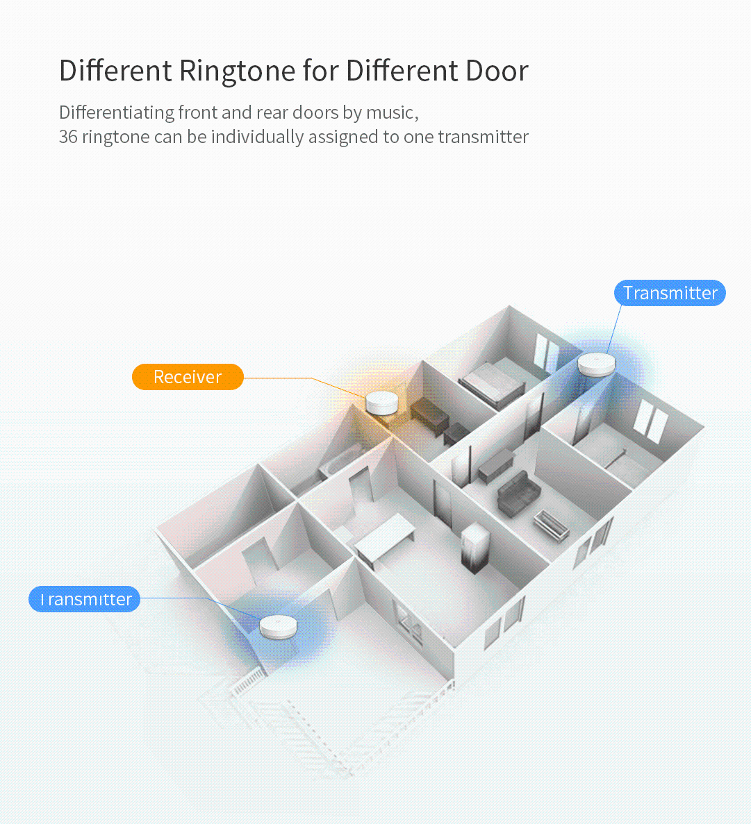 Linptech автономный беспроводной дверной звонок wifi Дистанционная настройка поликарбонатный материал AC 110-240V