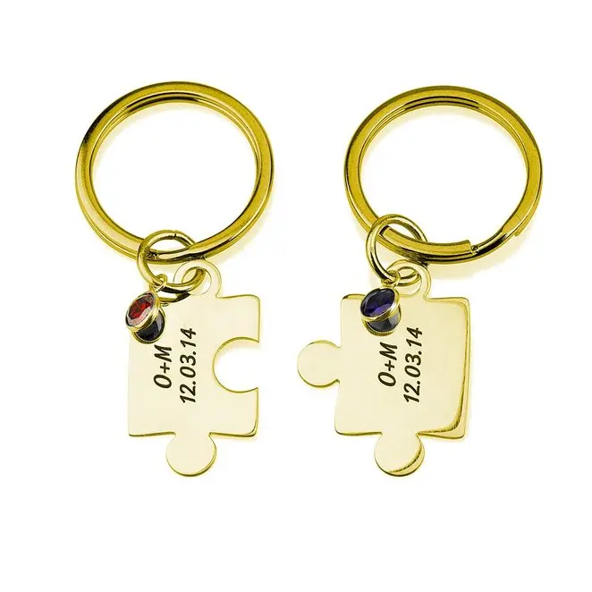 

Exclusive Keychain Friendship Keychains Personalized with Any Two Names/dates and Birthstones YP2740