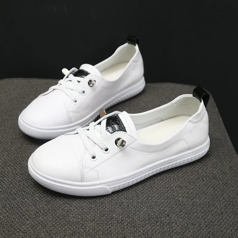 

New casual women shoes summer sell well Genuine Leather Flat Small white shoes fashion comfortable soft breathable women's shoes