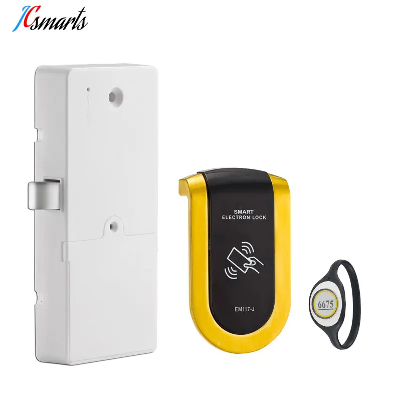 Zinc alloy cabinet locker electric lock with wristband ID key card for swimming pool Zinc alloy cabinet locker electric lock with wristband ID key card for swimming pool
