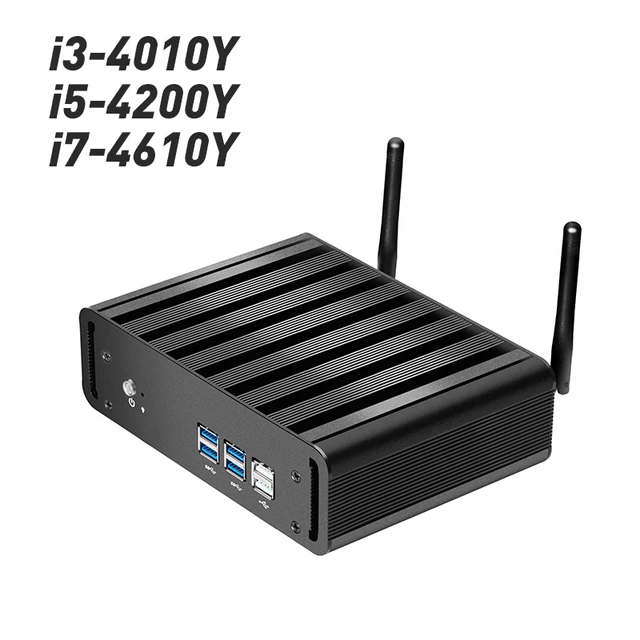 Cheap Mini Computer Fanless Intel Core i3-4010Y i5-4200Y i7-4610Y Windows 10 Linux HDMI VGA WiFi Gigabit LAN Compact Desktop PC Cheap Mini Computer Fanless Intel Core i3-4010Y i5-4200Y i7-4610Y Windows 10 Linux HDMI VGA WiFi Gigabit LAN Compact Desktop PC
