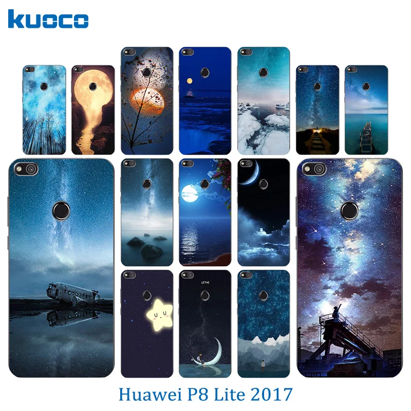 Чехлы для телефонов Huawei P8 Lite 2017/Honor 8 Lite/P9 2017/Nova Lite/GR3 2017 Мягкий ТПУ с узором ночного