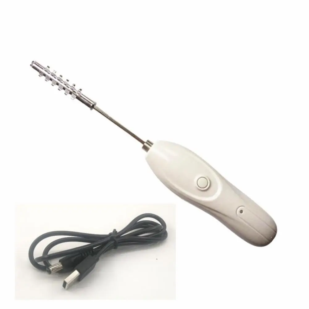 Electric Fish Scale Scraper Rechargeable Egg Beater Vegetable Corer Carving Digging Spiralizer With Handle Set EU Plug
