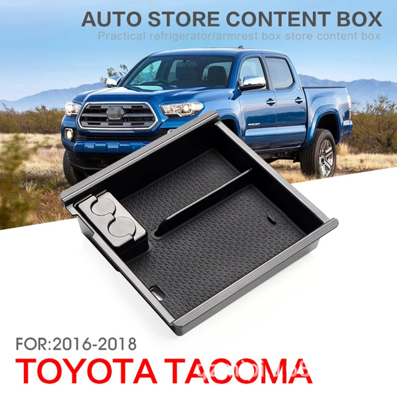 Storage Box Center Console Organizer Armrest Tray For Toyota TACOMA 2016-2019 EA 