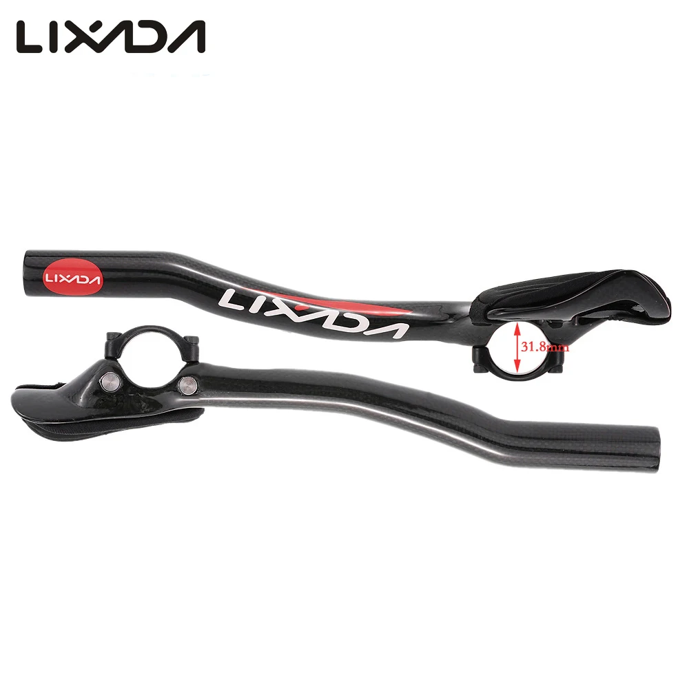

Lixada 31.8mm Carbon Fiber Road Bike Bicycle Aero Bar Rest Handlebar Aerobar Bicycle Accessory