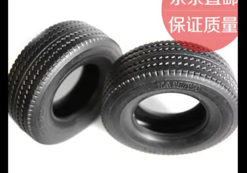 

2PCS 1/14 SCALE R/C TRACTOR TRUCK Front Wide Tire (2) for TAMIYA R470 BENZ R620 MAN SCANI RC4DW