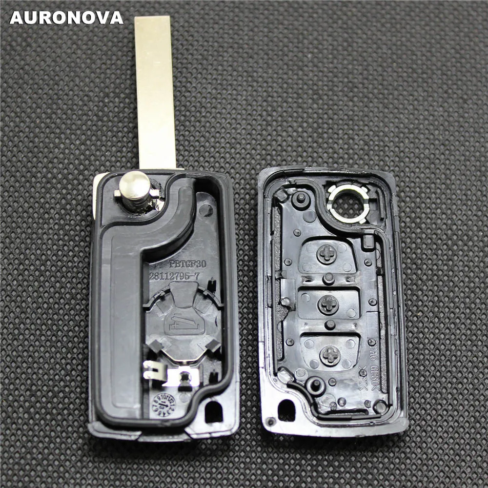 Auronова Новый заменить Складной Корпус ключа для Peugeot 207 307 308 407 607 2 кнопки чехол
