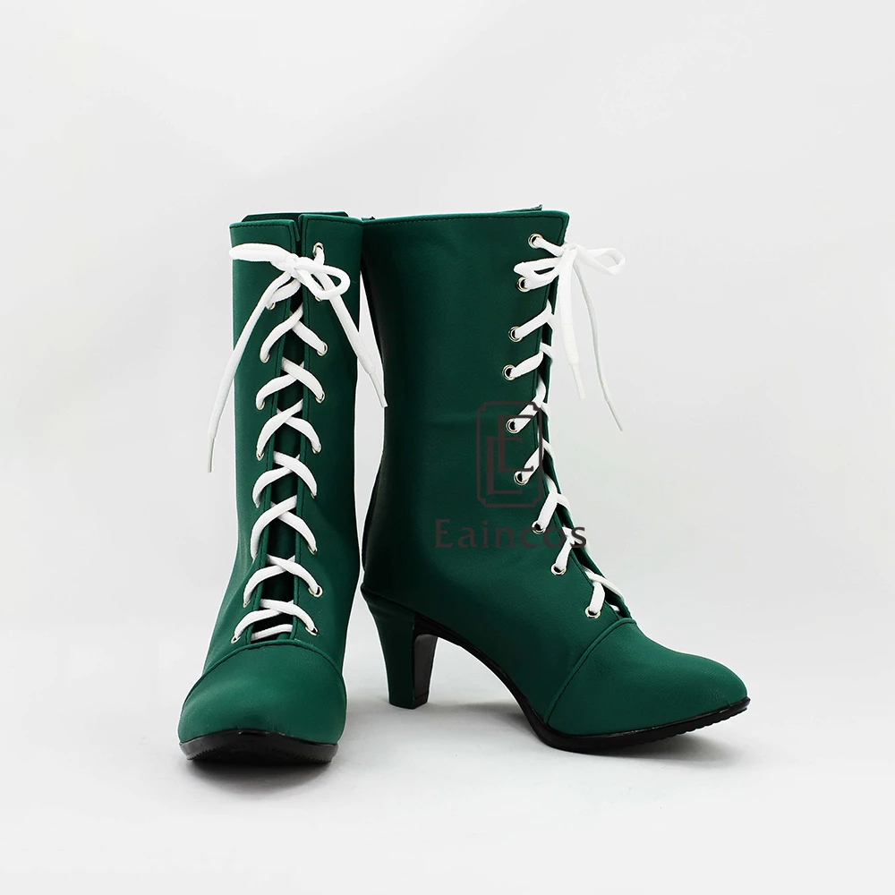 New!Sailor Moon Kino Makoto Sailor Jupiter cosplay shoes green boots Custom-Made