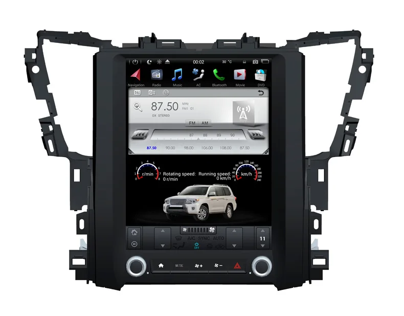 Best 12.1inch tesla style android 7.1 car dvd player for toyota alphard vellfire 30 series 2015-2018 car audio headuint gps navi wifi 7