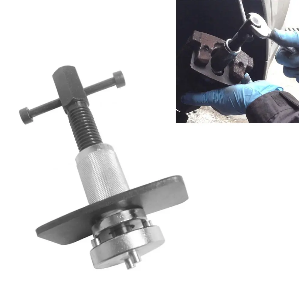 

Universal Car Wheel Cylinder Disc Brake Caliper Piston Rewind Hand Tool 3/8 Dual Pin Repair Tool With Backing Plate