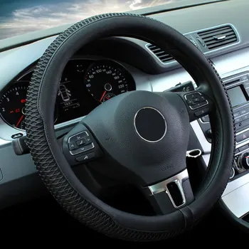 

Car Non-slip steering wheel cover covers auto accessories for volkswagen vw bora golf 3 4 5 6 7 gti golf golf7 tiguan mk5 6 mk6