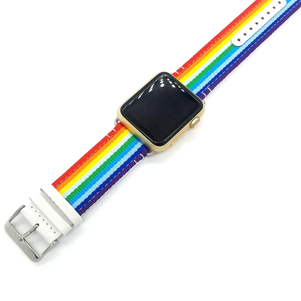 

Fashion hit color Strap Band for apple watch Series WatchStrap bracelet watchband with connector adapter for iWatch 42/38/40/44