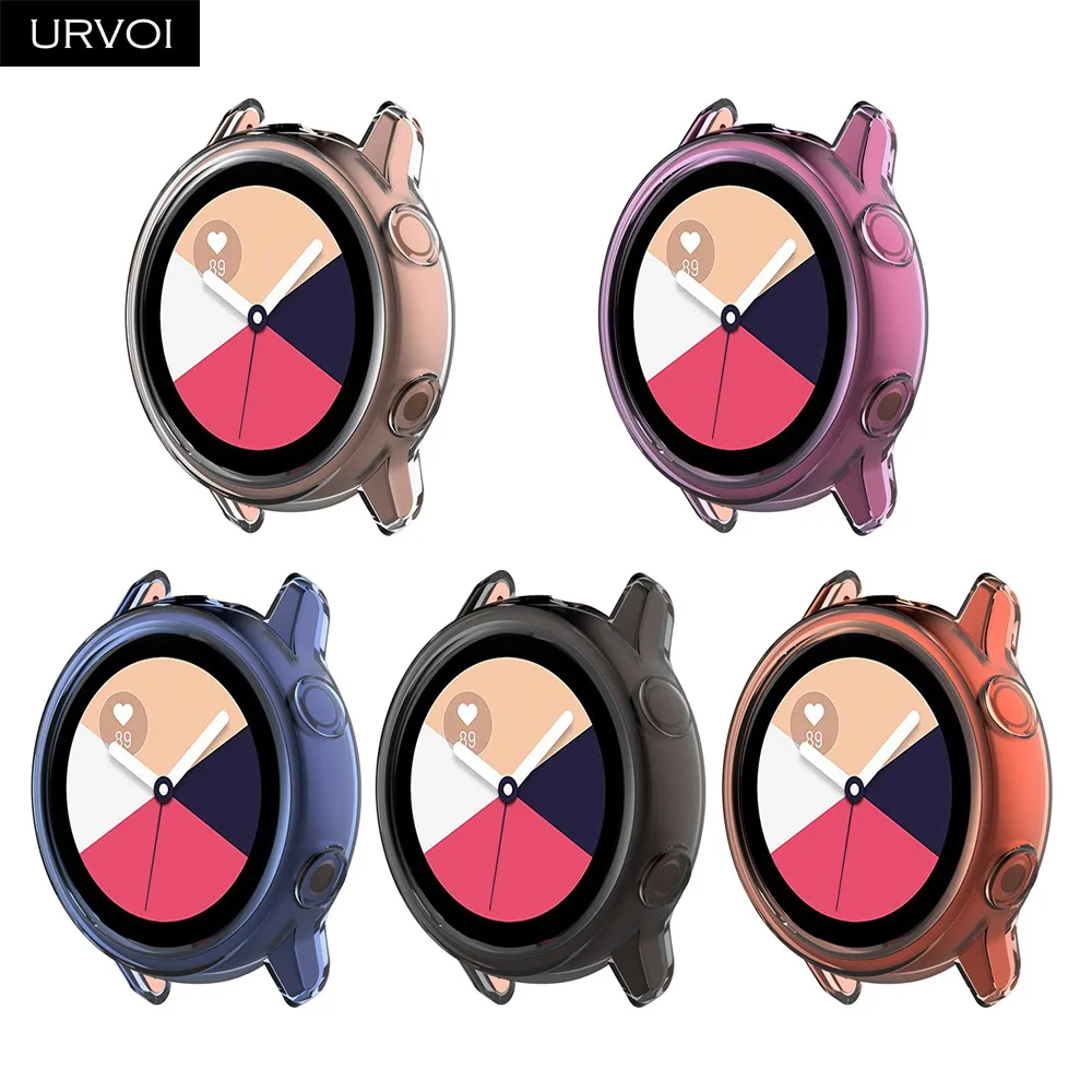 Чехол URVOI для Galaxy watch Active/42 мм/46 мм ТПУ защитный чехол цветная рамка со стразами