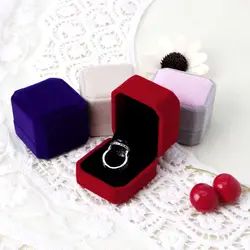 Модные бархатные Обручение свадебные серьги кольцо футляры кулон ювелирные изделия Дисплей коробка подарочная