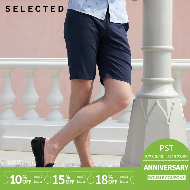 

SELECTED Men's Cotton-blend Slight Stretch Pure Color Straight Fit Shorts C|4182SH525