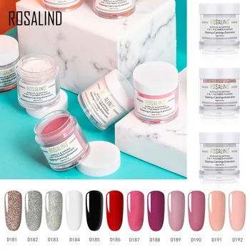 

ROSALIND 3 In 1 Powder Crystal Acrylic Powder Nail Extension Builder Dipping Powder Nail Art Carving Decoration For Manicure