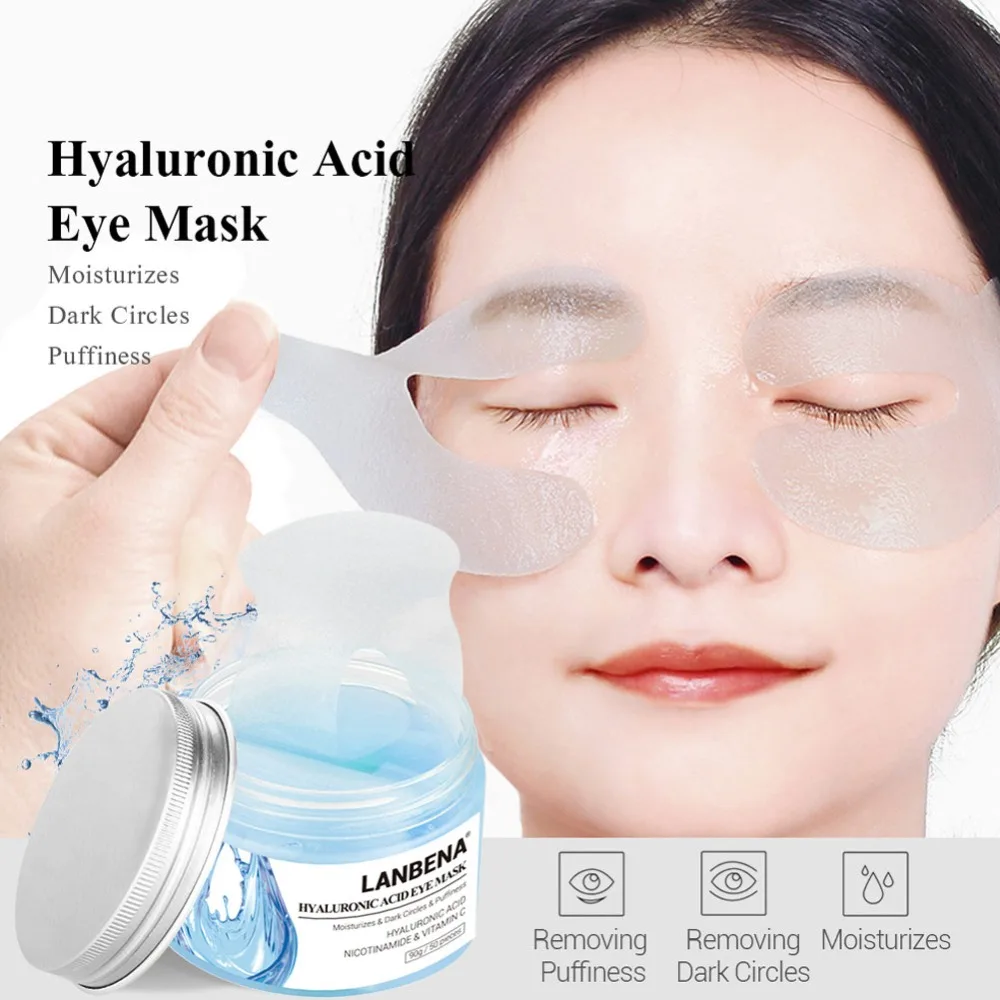 

50pcs Hyaluronic Acid Retinol Eye Mask Nourish Firming Skin Care Reduces Dark Circles Bags Eye Lines Repair Eye Masks
