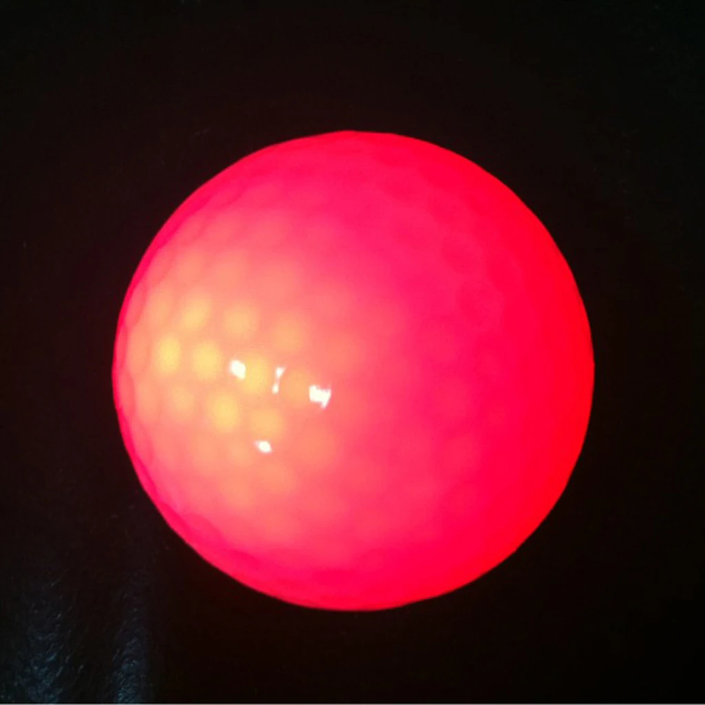 6 Pieces Glow In Dark LED Light Up Golf Ball Official Size Tournament Ball Multi Color Training Golf Practice Balls Gifts