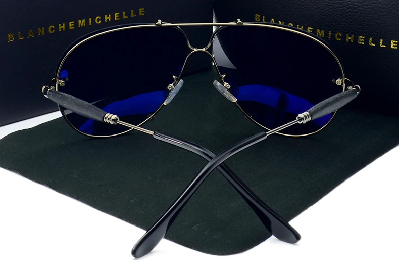 BM высококачественные солнцезащитные очки без оправы мужские поляризованные UV400 Солнцезащитные очки для вождения солнцезащитные очки Брендовые дизайнерские oculos de sol с коробкой