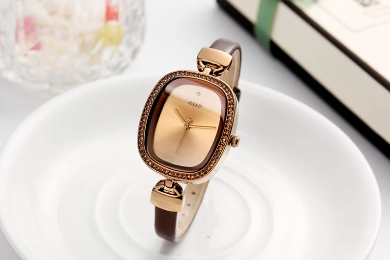 Роскошные женские часы, женские часы с кожаным ремешком, Женские кварцевые наручные часы, модные женские наручные часы, reloj mujer relogio feminino