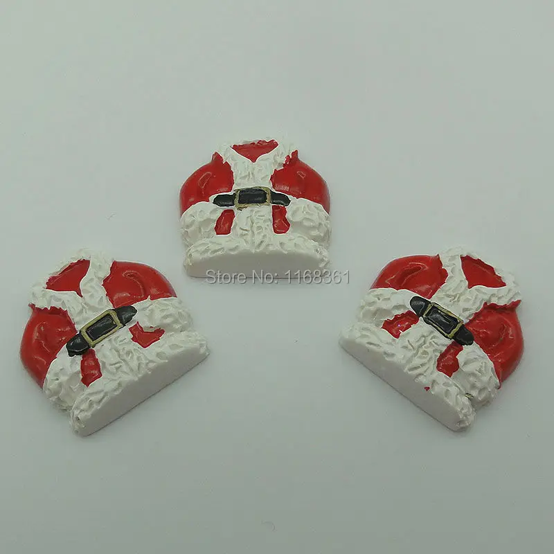 1pcs/lot resin flatback Father Christmas coat 29mm Cabochons Scrapbooking Hair Bow Center DIY Christmas decration C108-2