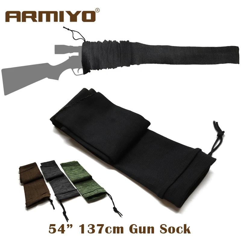 Manga de Armazenamento Armiyo Malha Arma Meia Poliéster Silicone Tratado Dustproof Rifle Protetor Airsoft Coldre Tecido Caça 54