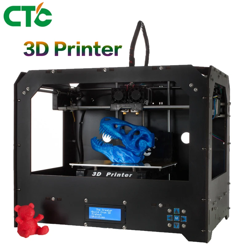 CTC 3D طابعة FDM عالية الدقة المكرر 4 طارد مزدوج ل Makerbot 3D دراكر اثنين الفوهات