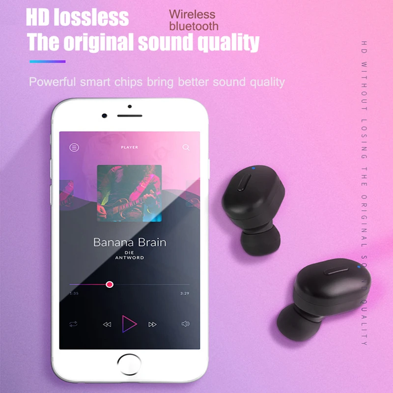 T1 TWS bluetooth наушники стерео объемный HIFI бас Водонепроницаемая гарнитура снижение