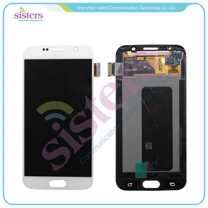SAM1114  Free shipping Wholesale High Quality White Color Display Touch Screen Digitizer For Samsung Galaxy S6 LCD  G9200 (1)