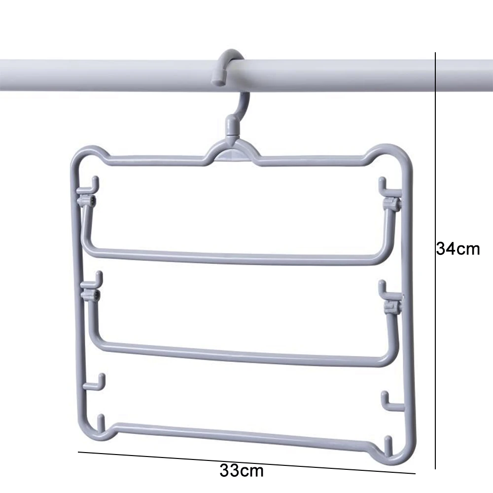 Многослойная пластиковая вешалка для шкафа, пояс, вешалка для шарфов, многофункциональные штаны, зажим для брюк, стойки для хранения, держатель, подвесные Органайзеры