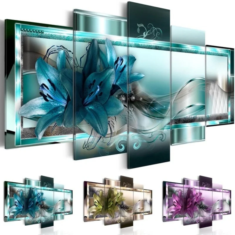 

Modular Pictures Canvas Hd Prints Lily Flower Painting Modern Wall Art Abstract Poster Home For Living Room Decoration Framework