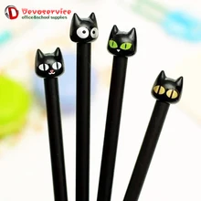 5 шт./компл. милые Kawaii милое мультяшное животное, черная кошка гелевая ручка 0,5 мм роликовый гель-чернила ручки новые канцелярские принадлежности Escolar Papelaria