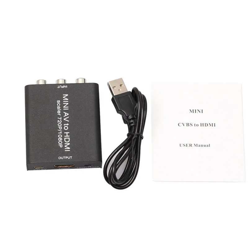 DOITOP MINI AV CVBS 3RCA to HDMI Audio Video Converter Adapter Mini To Support HD 720p 1080p |