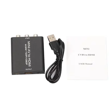 

DOITOP MINI AV CVBS 3RCA to HDMI Audio Video Converter Adapter Mini AV To HDMI Converter Adapter Support HD 720p 1080p Converter