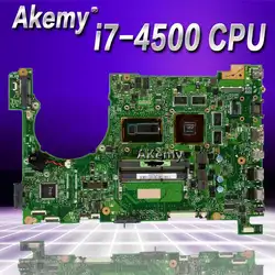 Akemy материнская плата для ноутбука ASUS Q550LF N550LF PC PN 60NB0230-MBB000 N550LF основная плата Процессор i7-4500U Процессор DDR3 100% полностью протестированы