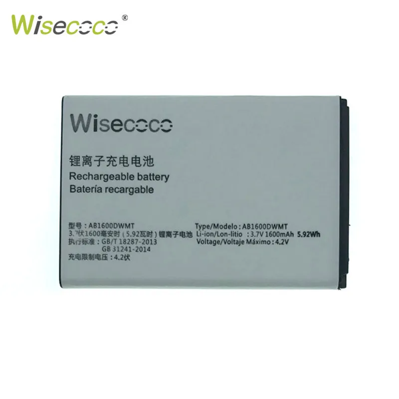 Wisecoco Новинка AB1600DWMT/AB1600DWML батарея для Philips XENIUM S309 CTS309 сменные батареи с номером отслеживания