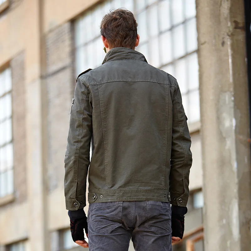  2019 Mens Green Khaki 3 Colors Military Jacket Winter Cargo Plus size M-XXXL 5XL 6XL Casual man Jac