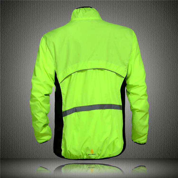 WOSAWE Cycling Jacket Light Weight Breathable Bike Bicycle Riding Windbreaker Reflective Rain Water Resistance Coat Bike Jacket