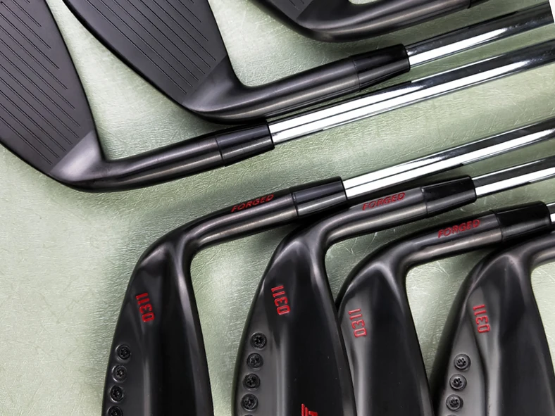 

11 black and red Golf Irons Golf Clubs Iron Complete Set 3-9W Head Cover, Graphite or Steel shaft