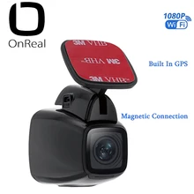OnReal car DVR dash camera Vehicle Camera Magnet bracket FHD1080P with GPS recording