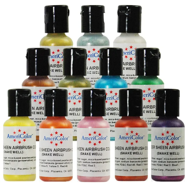 AmeriColor Amerimist Metallic & Pearl Sheen Airbrush Soft Gel Paste ... AmeriColor Amerimist Metallic & Pearl Sheen Airbrush Soft Gel Paste ...