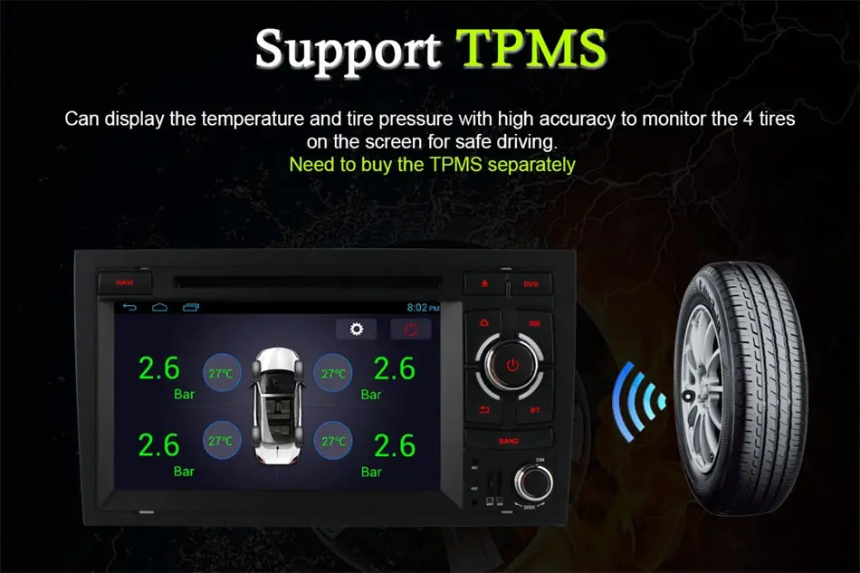 Cheap vehicel 2 din Android 6.0 Octa 8 Core car dvd player FOR Audi A4 2002-2008 gps navigation wifi 4G Bluetooth DVR RDS USB 9