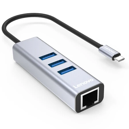 Lenovo 3 Ethernet RJ45 USB 3,0 концентратор type-c USBc до 3 портов usb гигабитный LAN адаптер для notbook