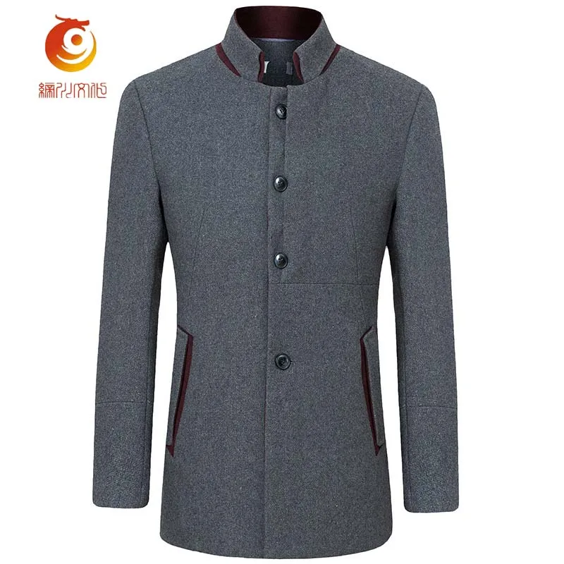 Autumn Winter Men Coats Fashion Men's Thickened Woolen