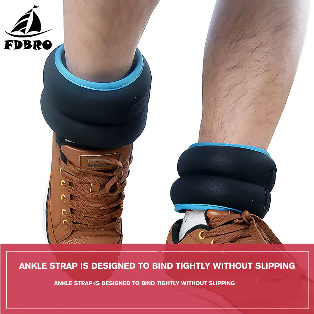 

FDBRO For Exercise Fitness Running Adjustable Wrist Ankle Weights Iron Sand Bag Weights Straps with Neoprene Padding Sandbag